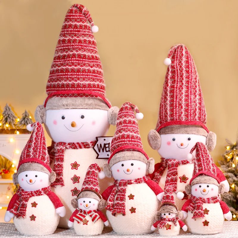 Dekorative Plüsch-Schneemann-Figur