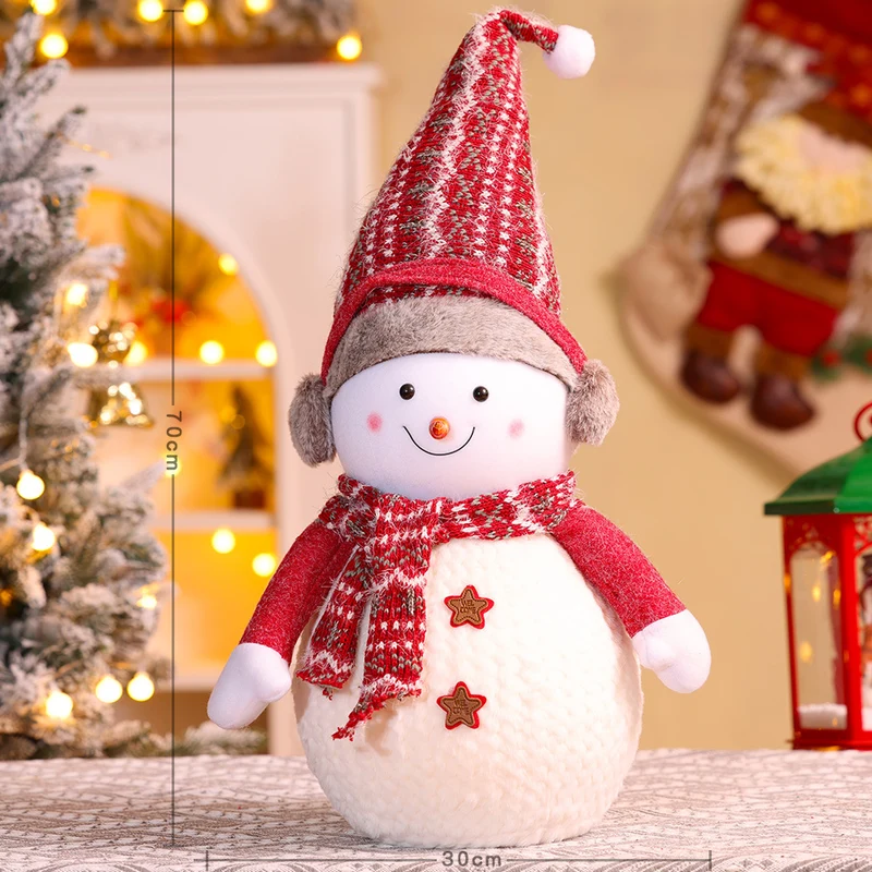 Dekorative Plüsch-Schneemann-Figur
