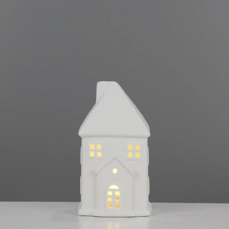 Dekorative hausförmige keramische Nachtlampe Brehn