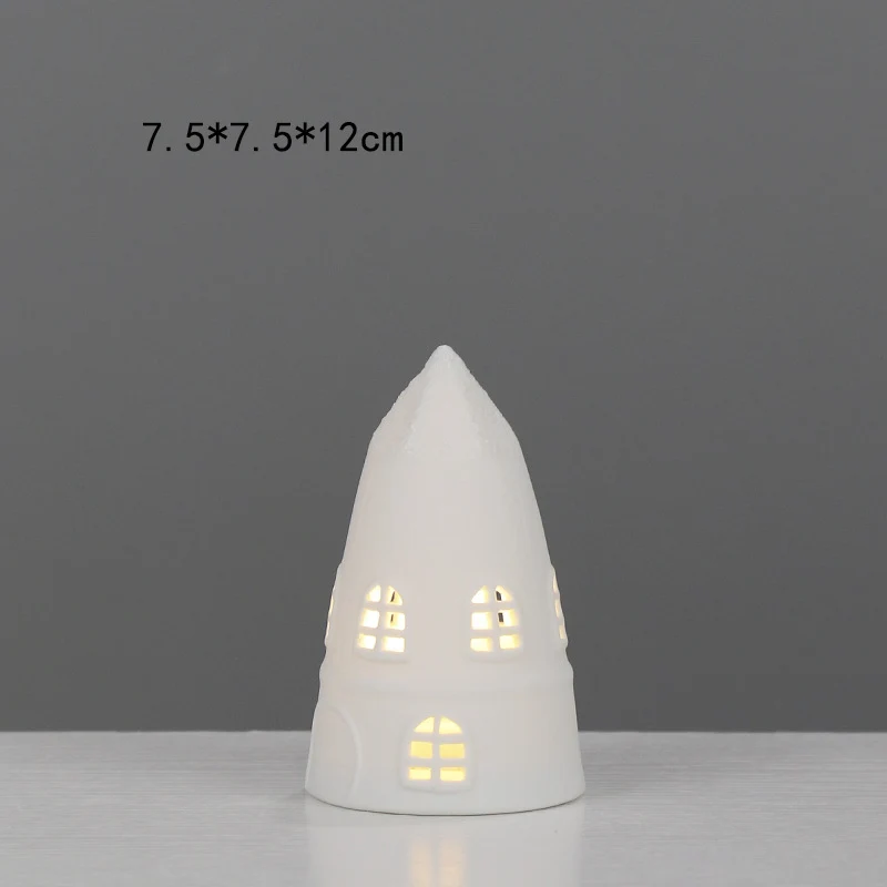 Dekorative hausförmige keramische Nachtlampe Brehn