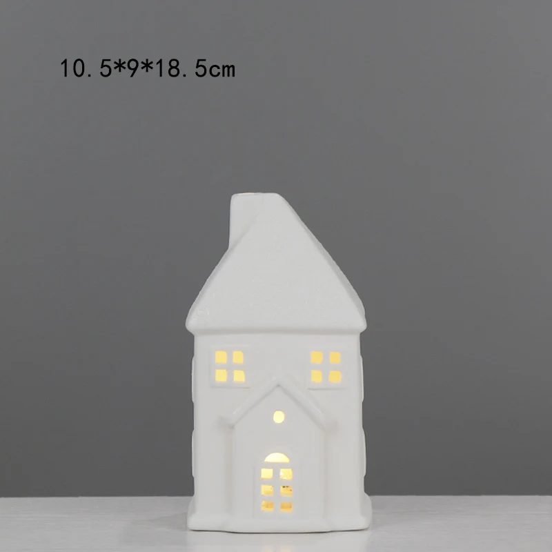Dekorative hausförmige keramische Nachtlampe Brehn