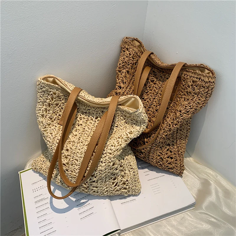Gewebte Handtasche aus Naturmaterial Skanto