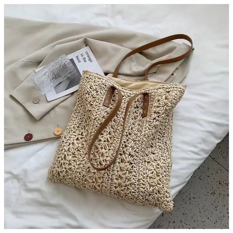Gewebte Handtasche aus Naturmaterial Skanto
