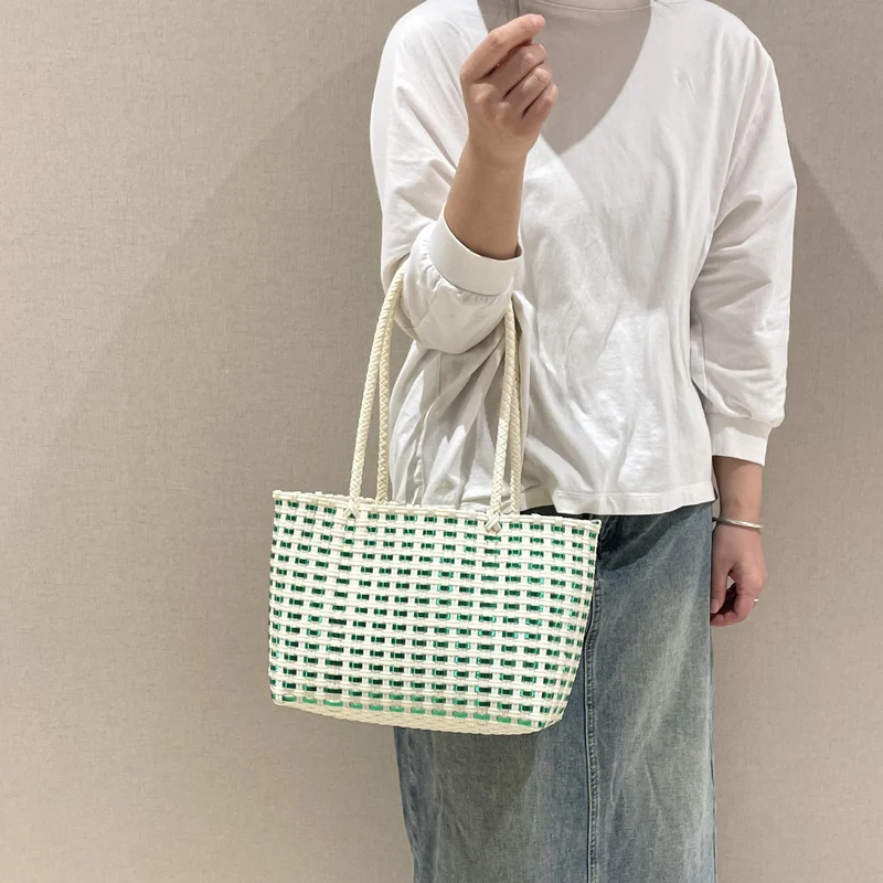 Handgewebte Einkaufs- und Strandtasche Skanto