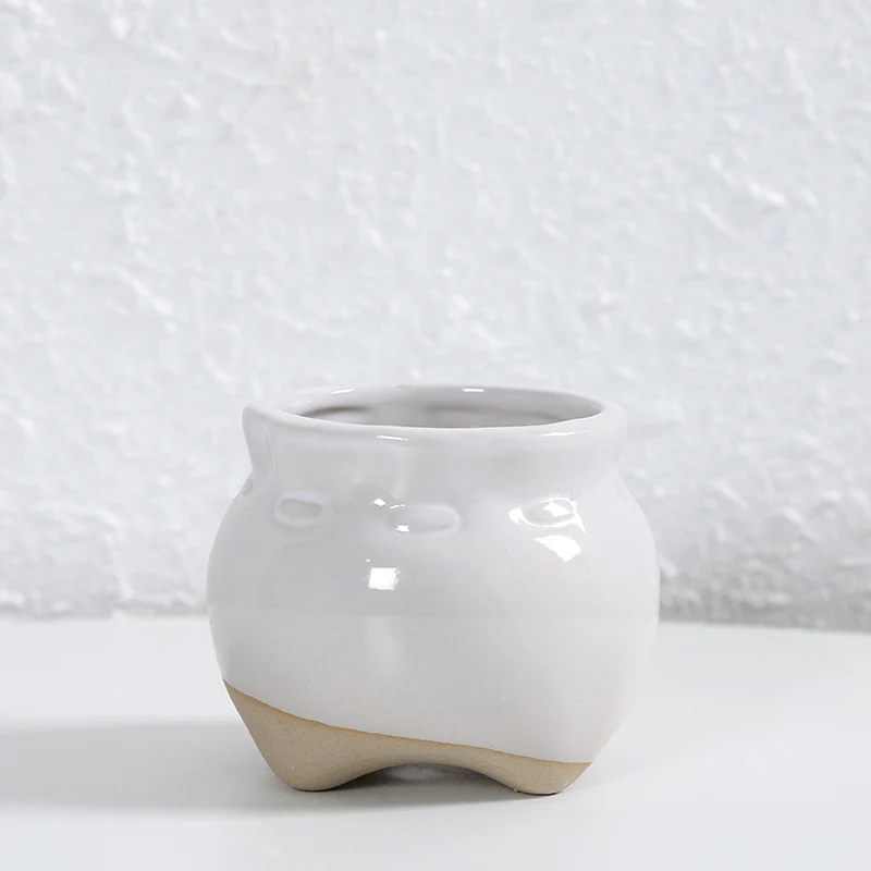 Zeitgenössische Kurvenkeramische Vase Brehn