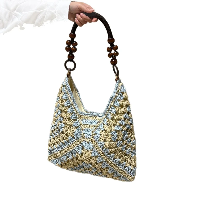 Handgeknüpfte Tragetasche im Boho-Stil Skanto