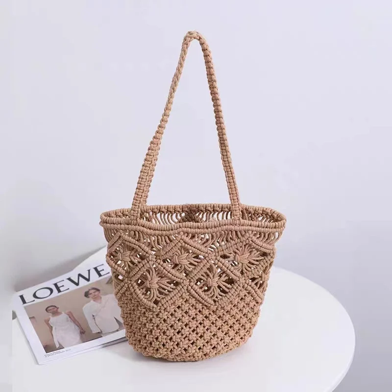 Handgeknüpfte Kunstfasertasche Skanto