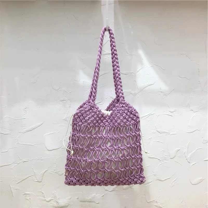 Handgestrickte Tragetasche und Strandtasche Skanto