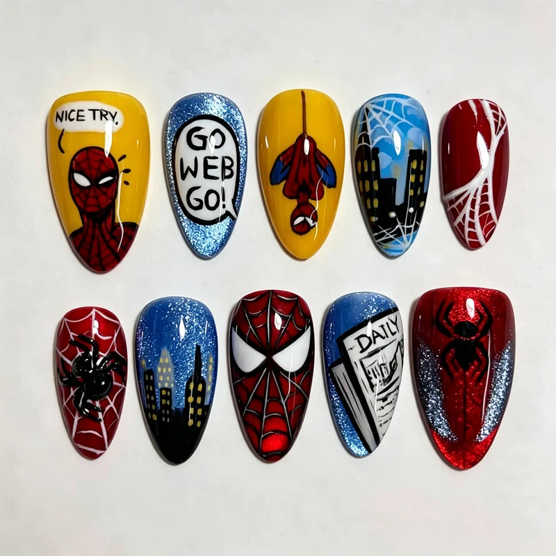 Spider-Man Themen Press-On Nagelkunst Set