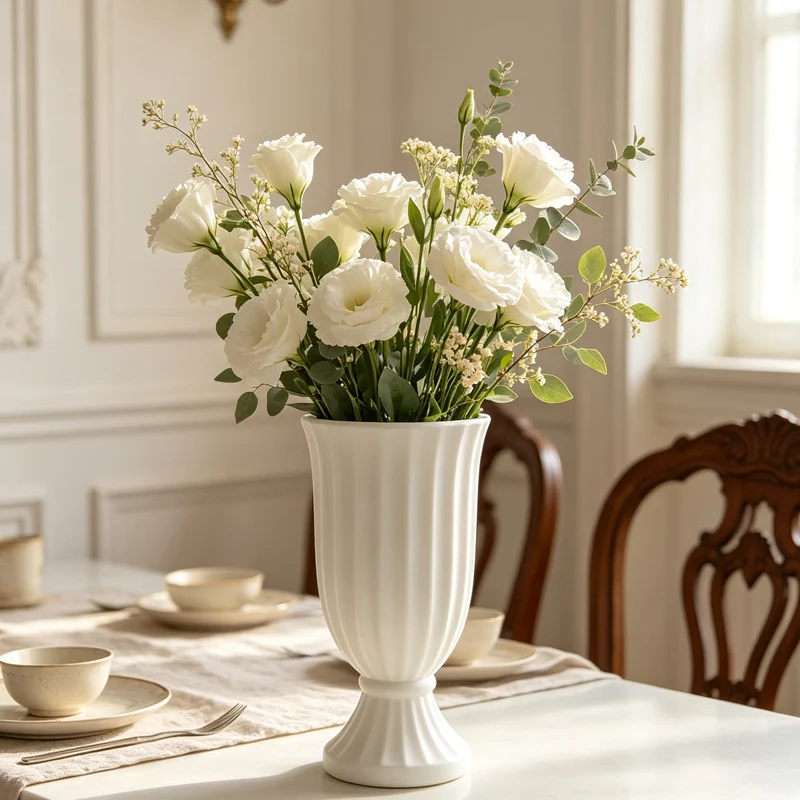Majestätische gerippte dekorative Vase Brehn