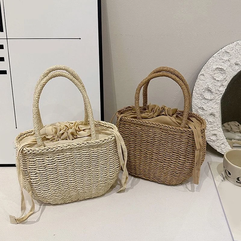 Handgemachte Strohhandtasche Skanto