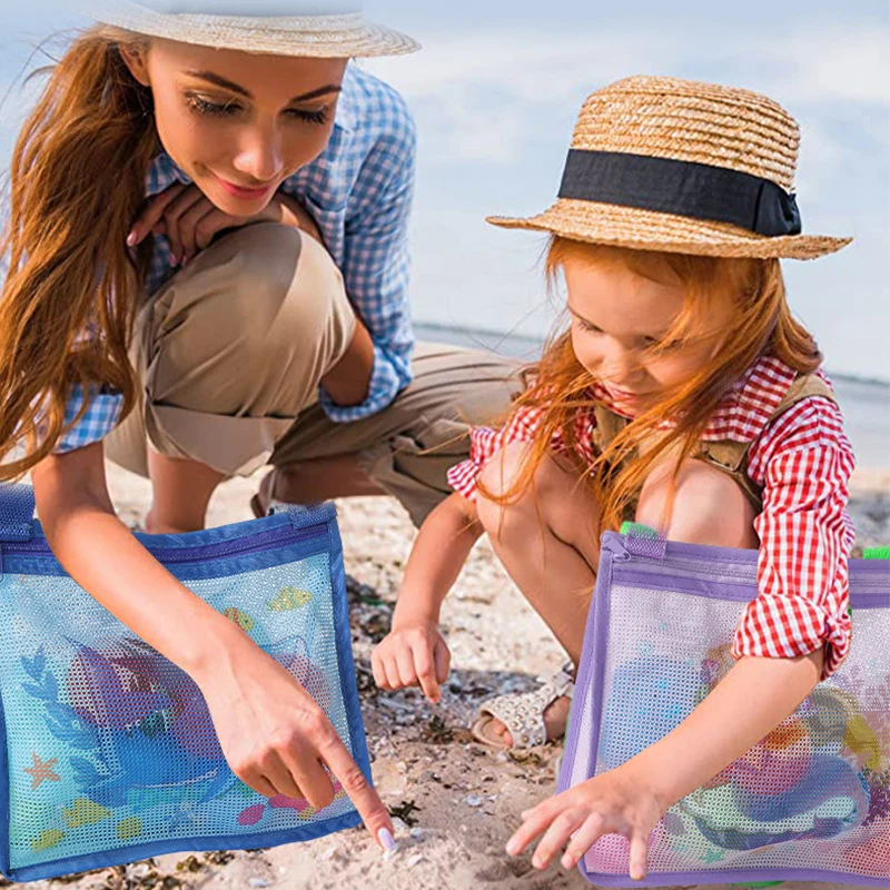 Mesh-Strandtasche mit praktischem Reißverschluss Skanto
