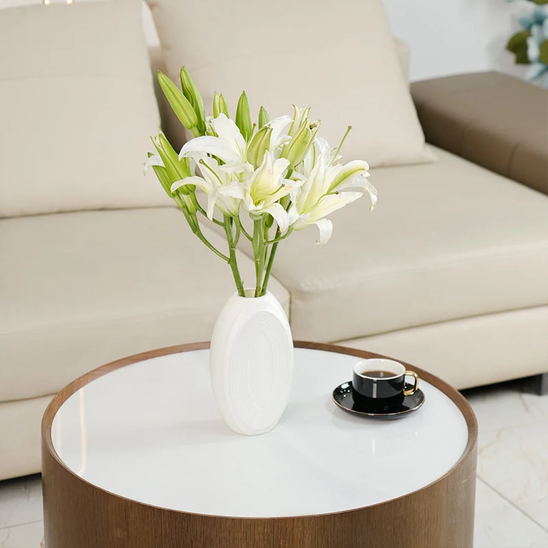 Texturierte ovale dekorative Vase Brehn