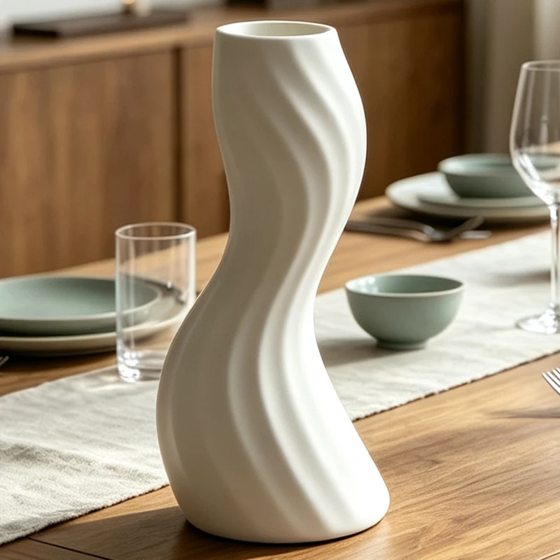 Elegante verdrehte dekorative Bodenvase Brehn