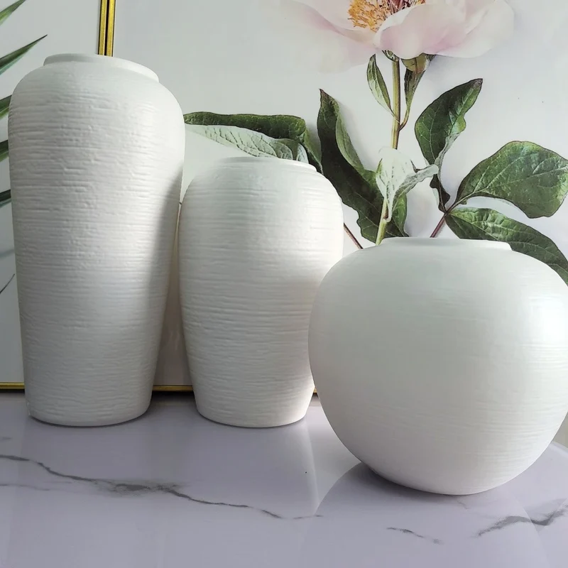 Elegante strukturierte Keramikvase Brehn