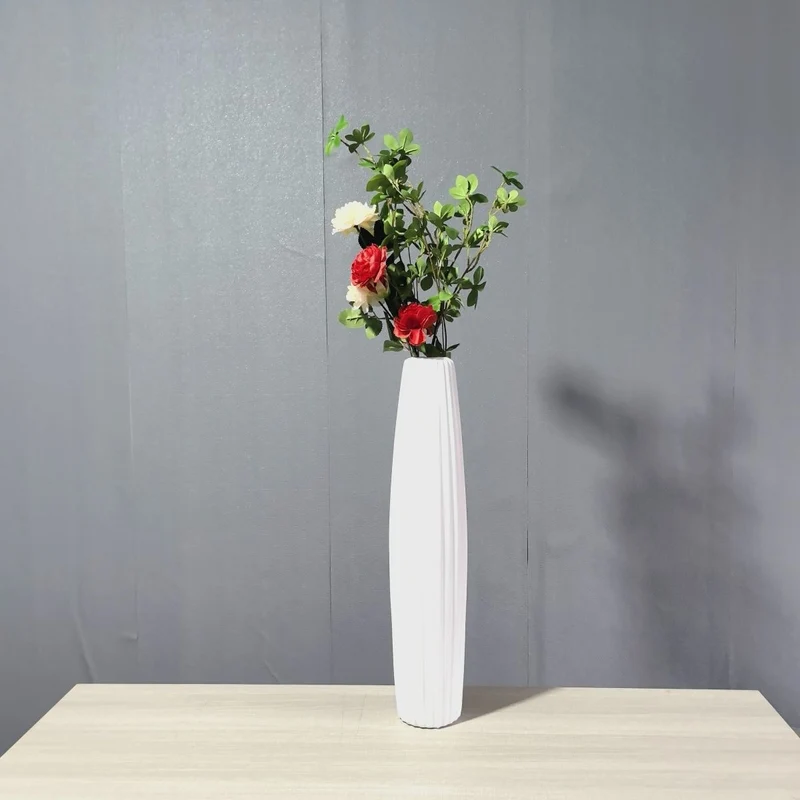 Elegante große dekorative gerippte Vase Brehn