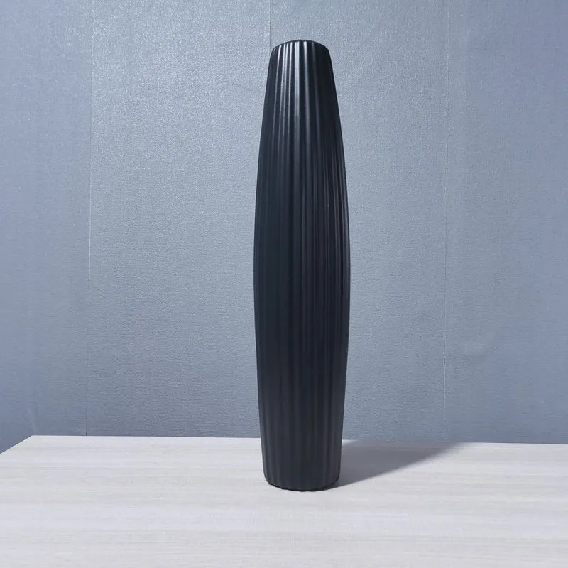 Elegante große dekorative gerippte Vase Brehn