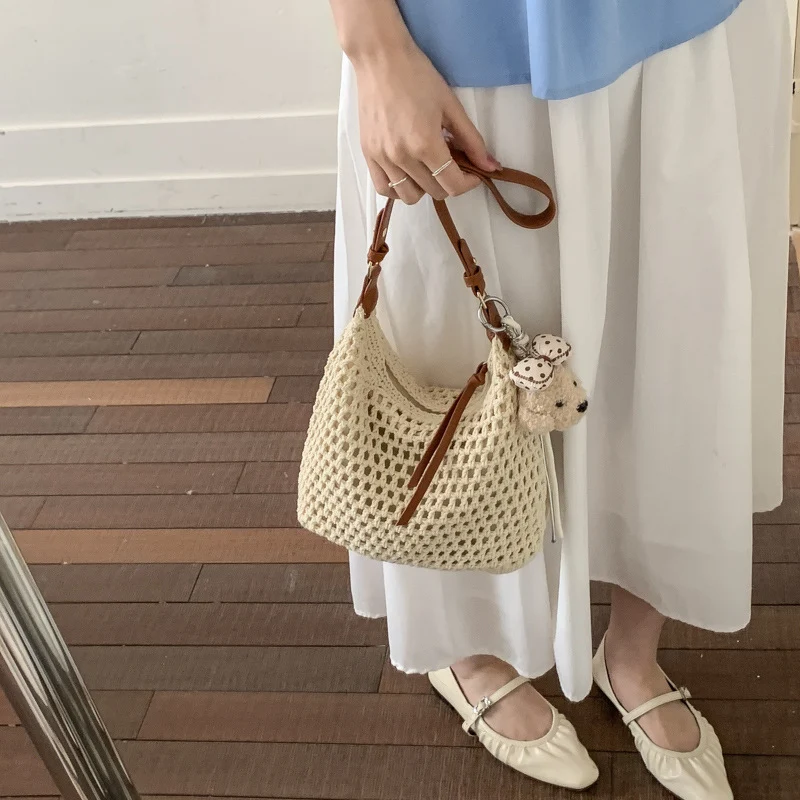 Trendige Einkaufstasche mit Lederdetails Skanto