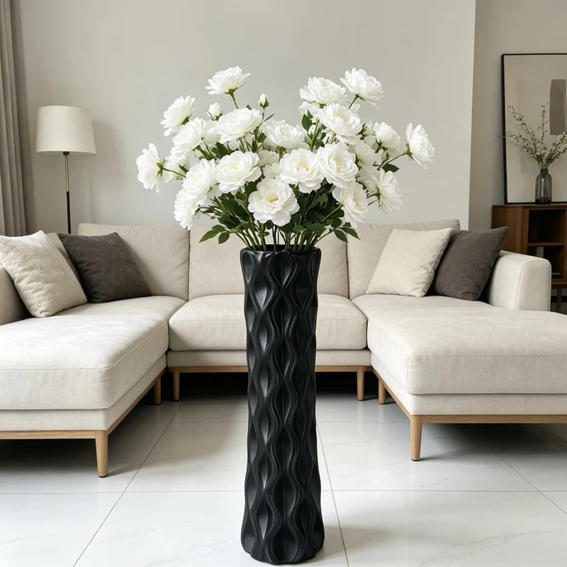 Skulpturales Wellendesign Blumentopf Brehn