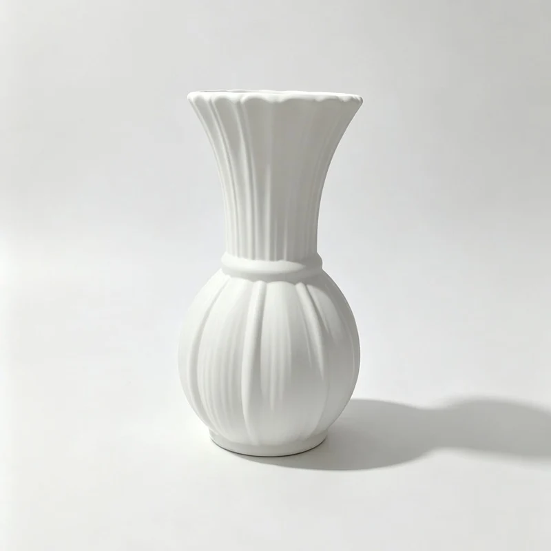 Elegante gerippte Blumenvase Brehn