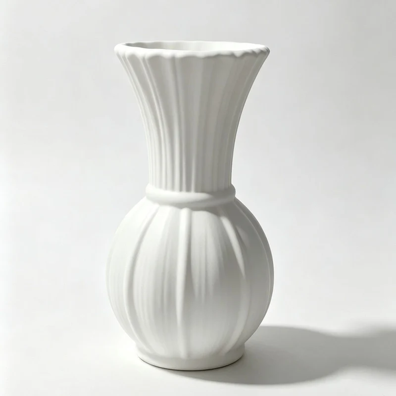 Elegante gerippte Blumenvase Brehn