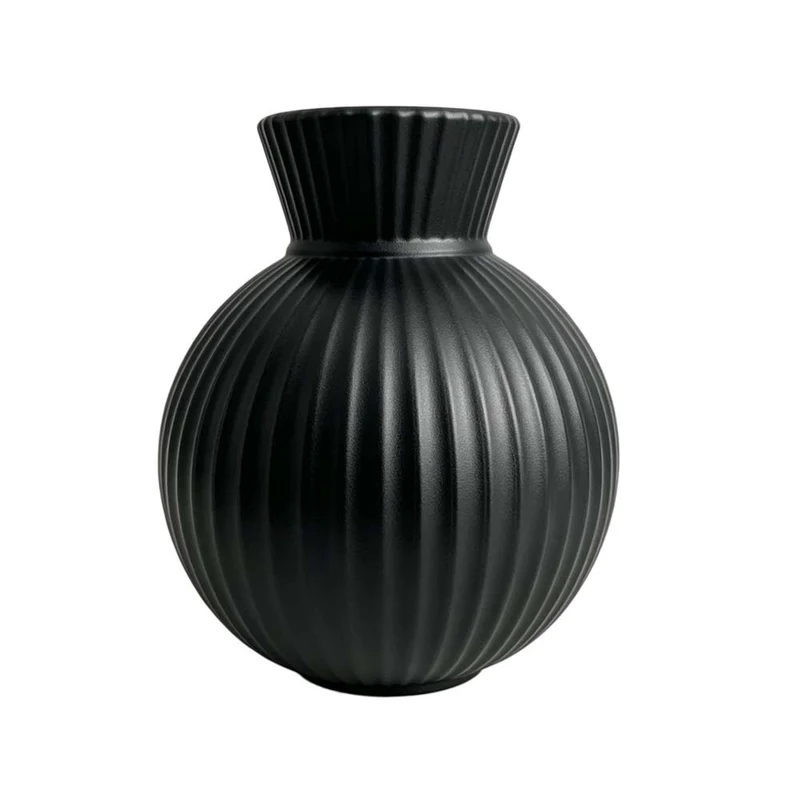 Elegante gerippte Keramikvase Brehn