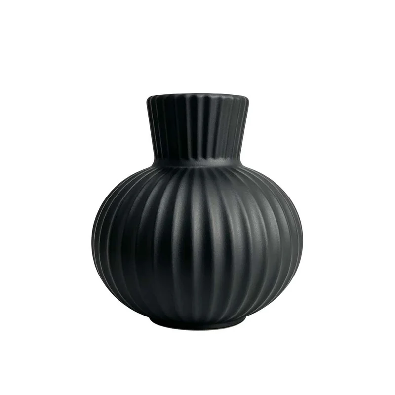 Elegante gerippte Keramikvase Brehn