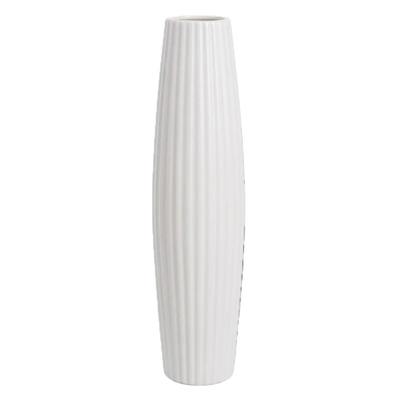 Elegante gerippte keramische Bodenvase Brehn