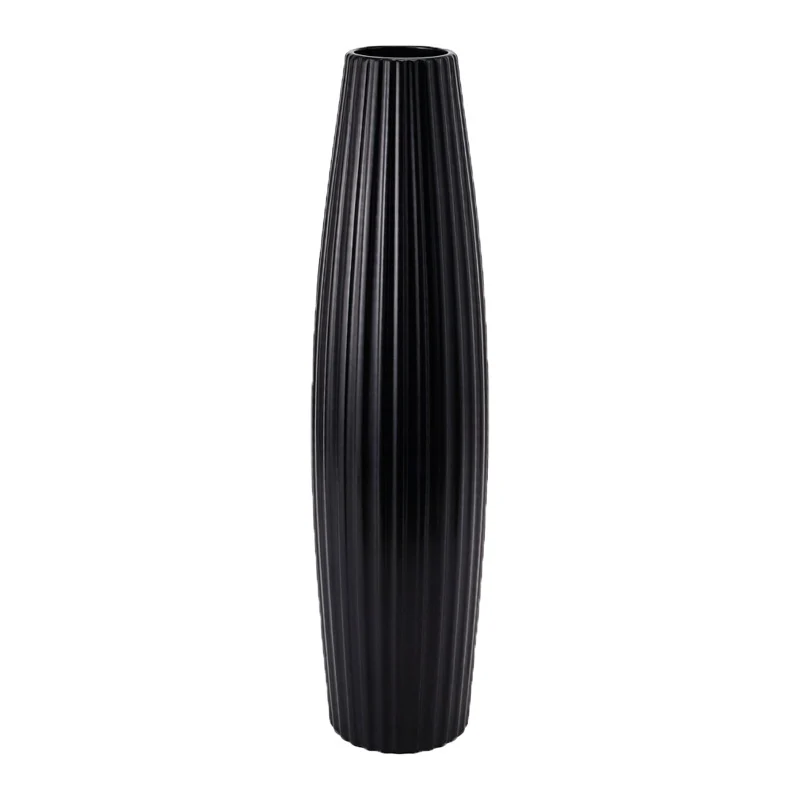 Elegante gerippte keramische Bodenvase Brehn