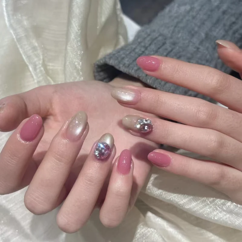 Elegante Blumen Nagel Kunst Verlängerungen