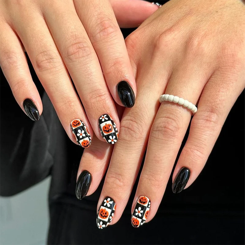 Halloween-Themen Press-On Nagelkunst Set