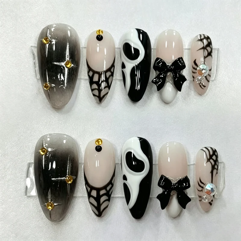Gothic-Thema Press-On Nagelkunst Set