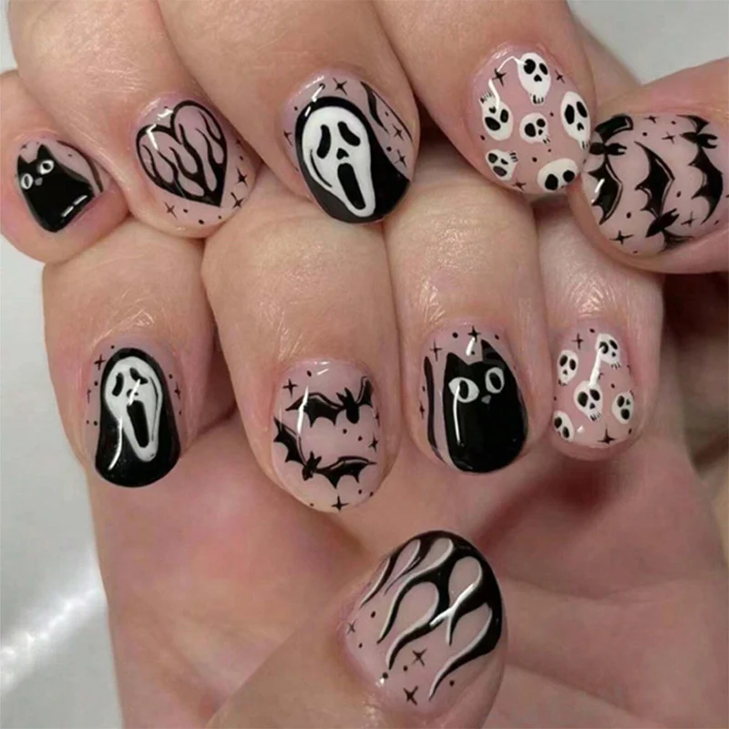 Halloween-Themen Press-On Nagelkunst Set 1790636287