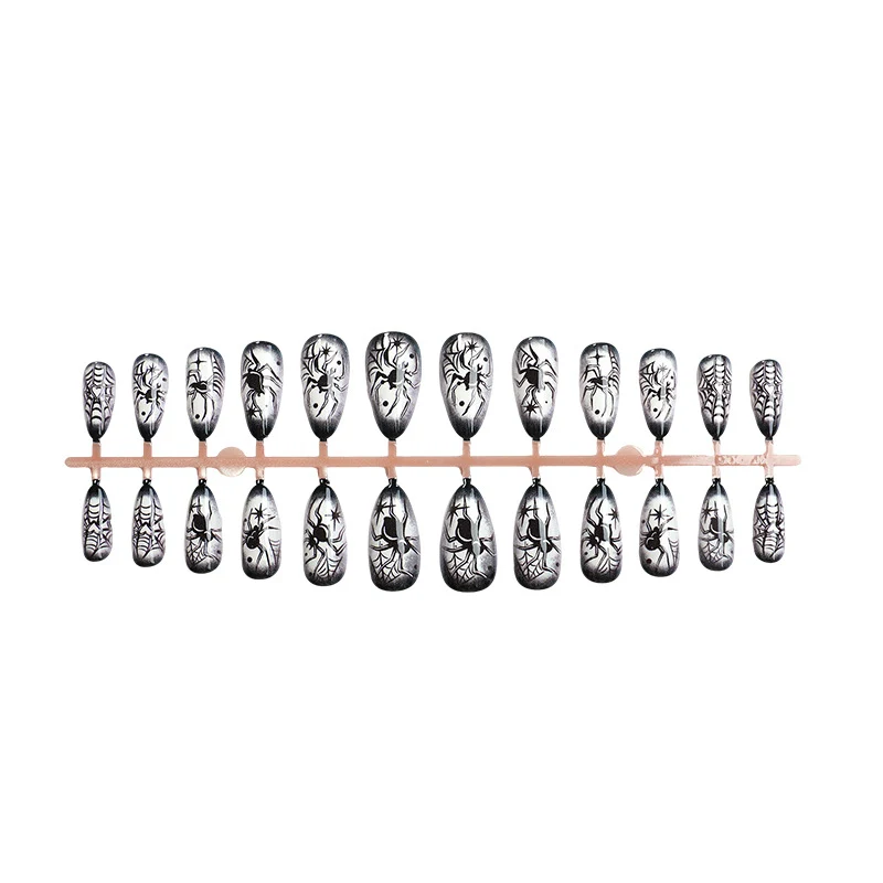 Gothic-Spinnen-Themen-Presse-Nagelkunst