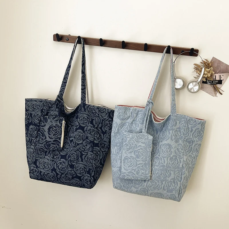 Große Tote Bag mit Blumenmuster Skanto