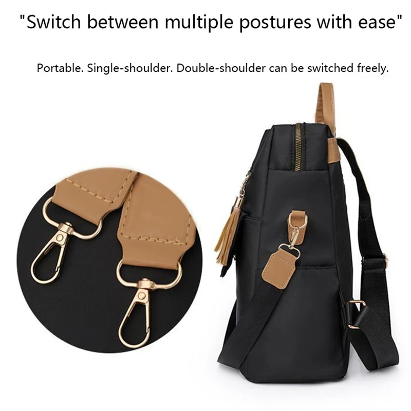Multifunktionaler Rucksack mit dekorativem Quast Karnz