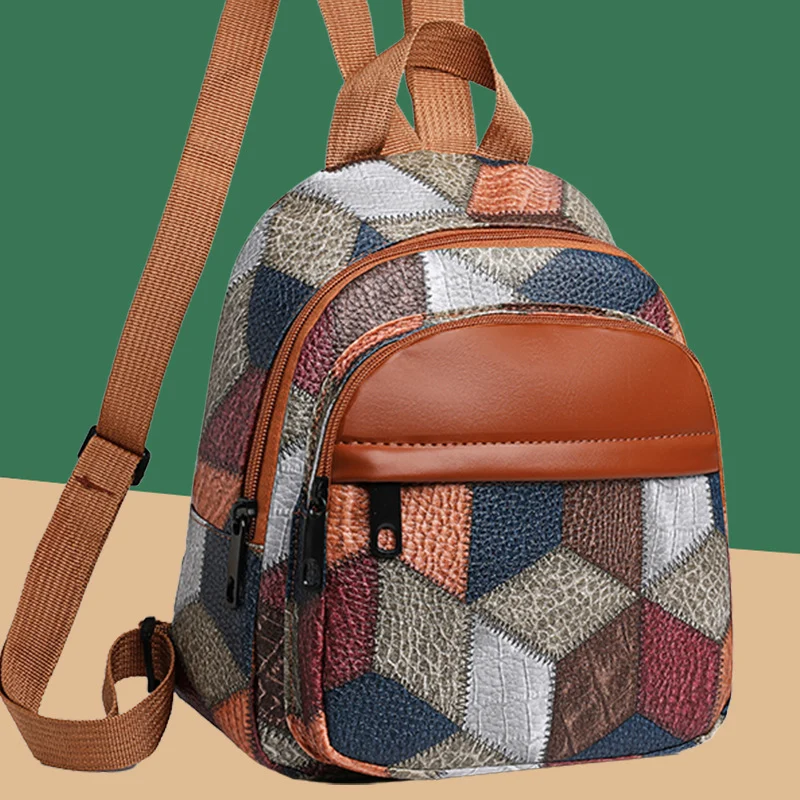 Geometrisches Muster Mini Rucksack Karnz