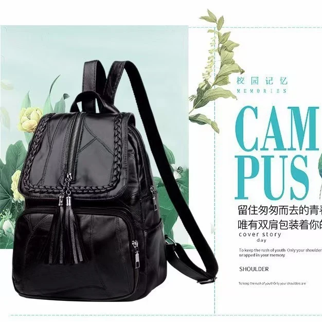 Frauen Elegante Leder Rucksack Karnz
