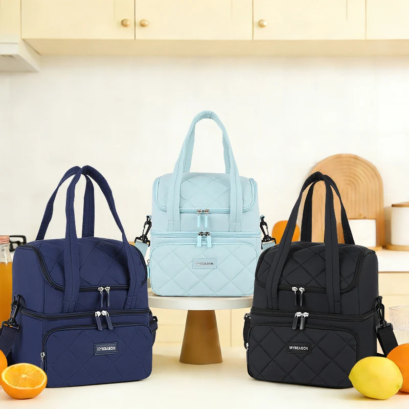 Stylish gesteppt isolierter Lunch Tote Brehn