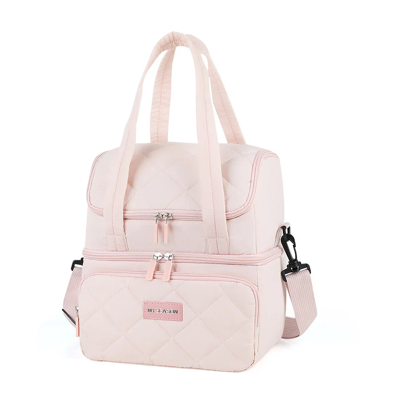 Stylish gesteppt isolierter Lunch Tote Brehn