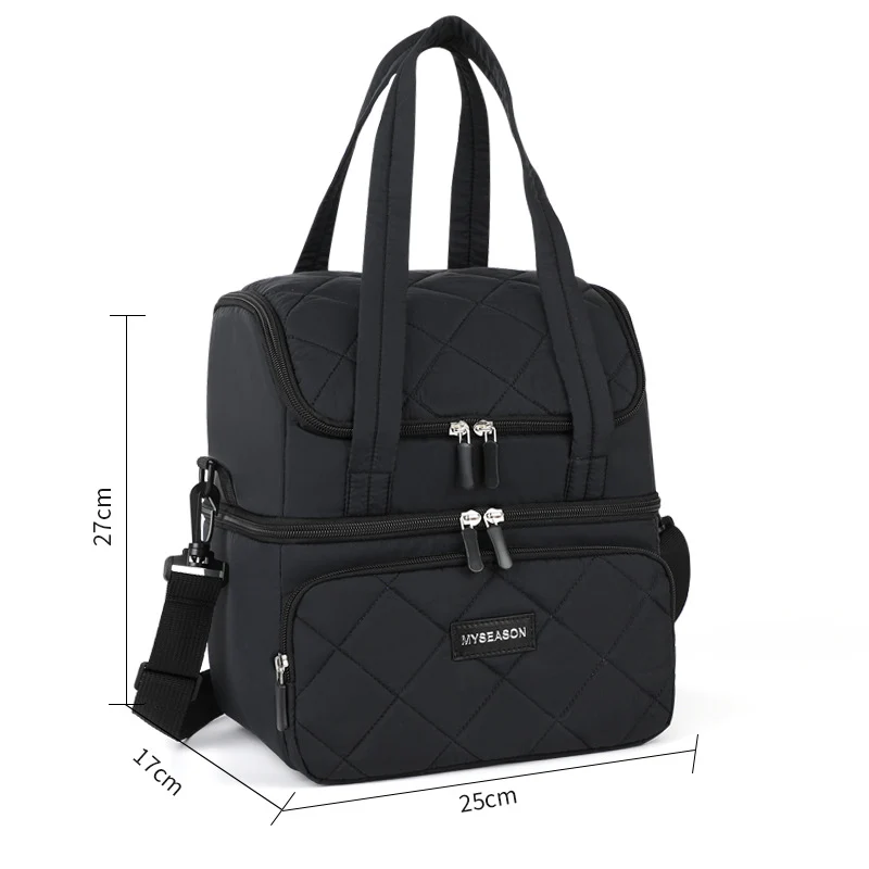 Stylish gesteppt isolierter Lunch Tote Brehn