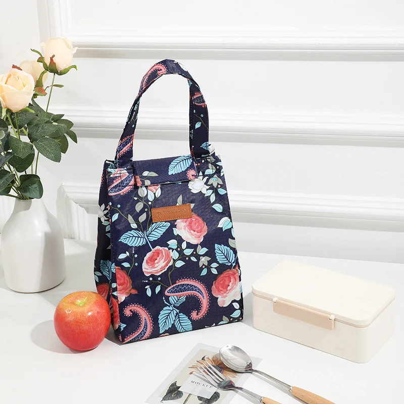 Blumenmuster Isolierter Lunch Tote Brehn