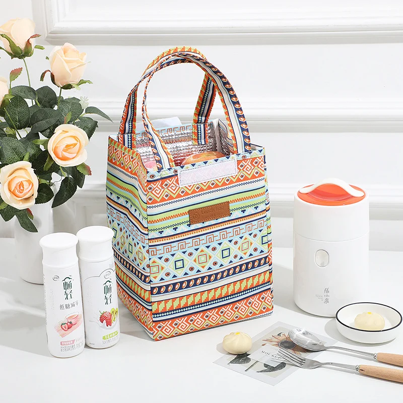 Blumenmuster Isolierter Lunch Tote Brehn