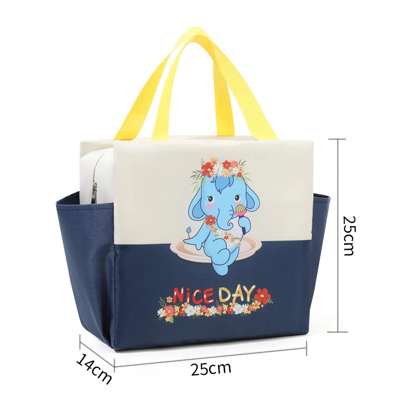 Niedlicher Tiergesicht Isolierte Lunch Tasche Brehn