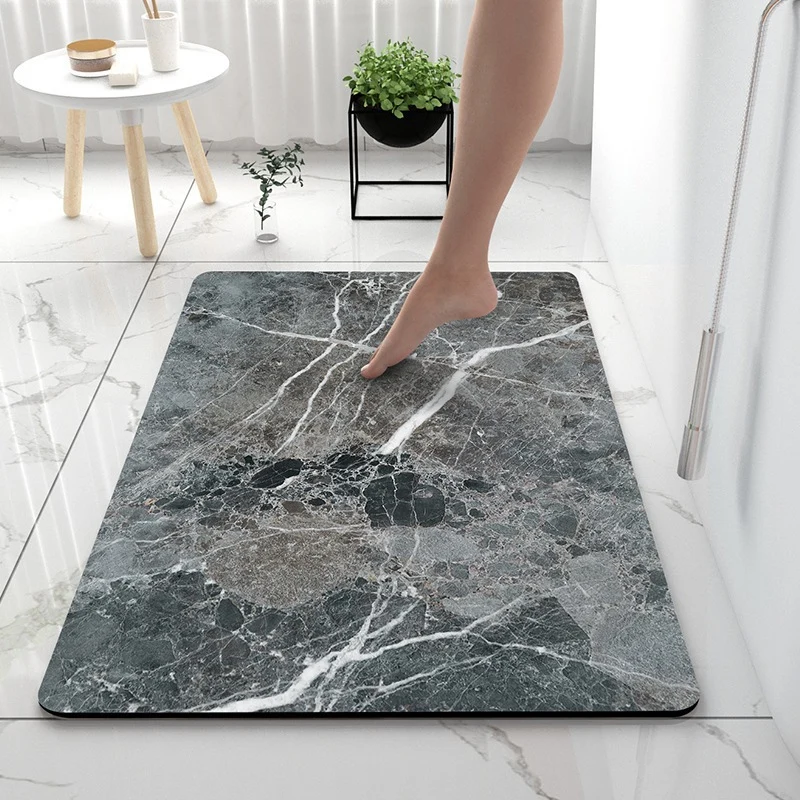 Rutschfeste Marmor Design Badezimmermatte