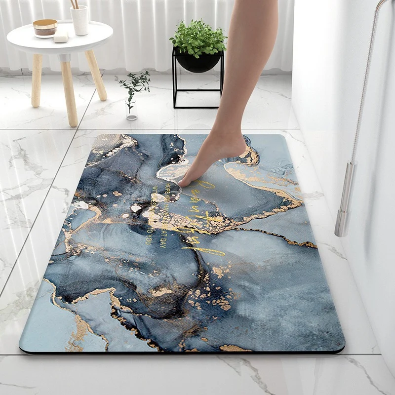 Rutschfeste Marmor Design Badezimmermatte