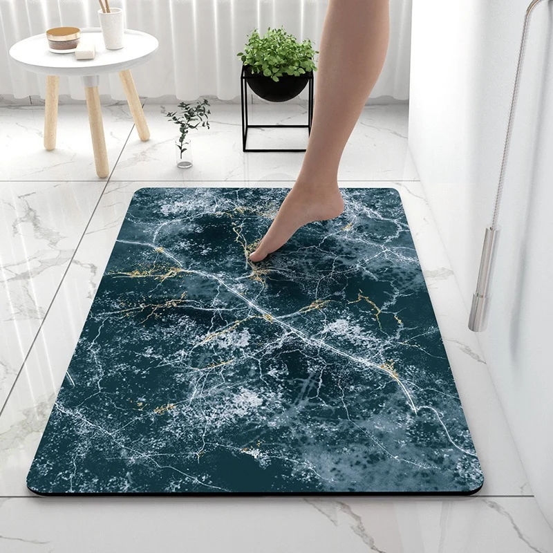Rutschfeste Marmor Design Badezimmermatte
