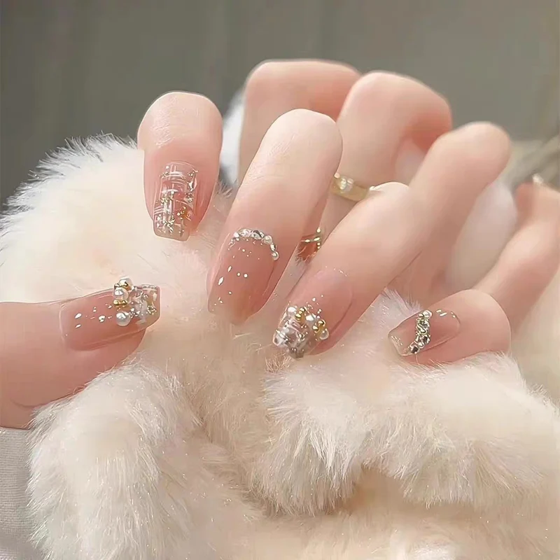 Künstlerisches Floral Press-On Nagel Set
