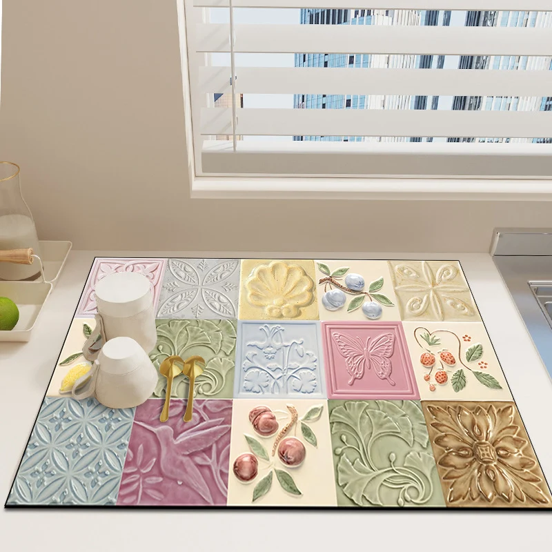 Floral Print Dekorative Teppich