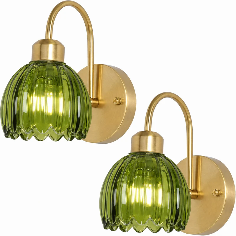 Vintage-inspirierte Glas Wandleuchte